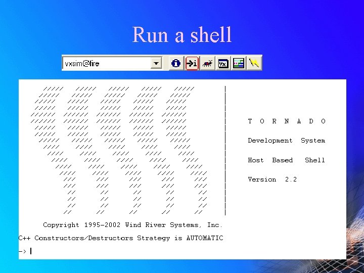 Run a shell 