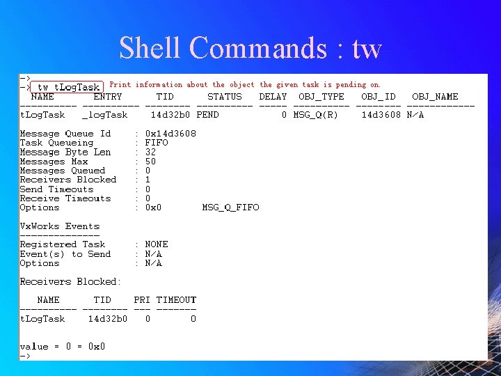 Shell Commands : tw 
