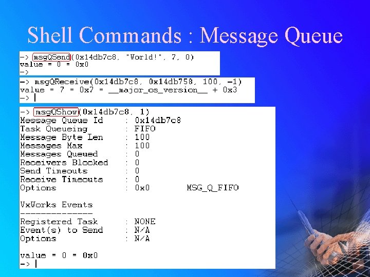 Shell Commands : Message Queue 