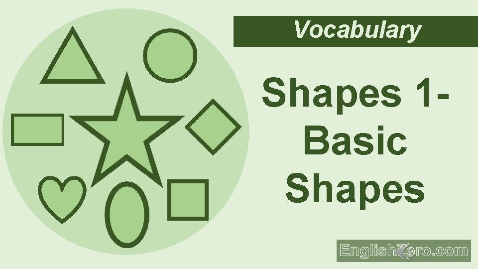 Vocabulary Shapes 1 Basic Shapes 