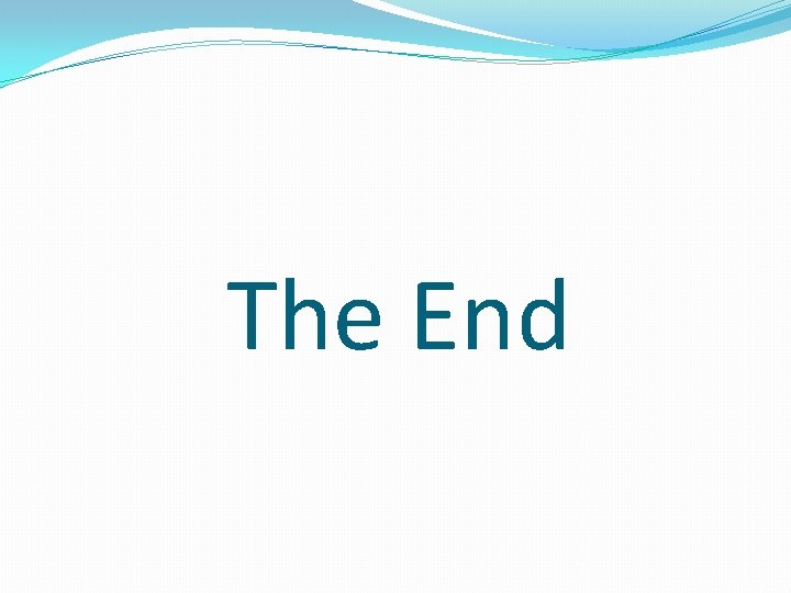 The End 
