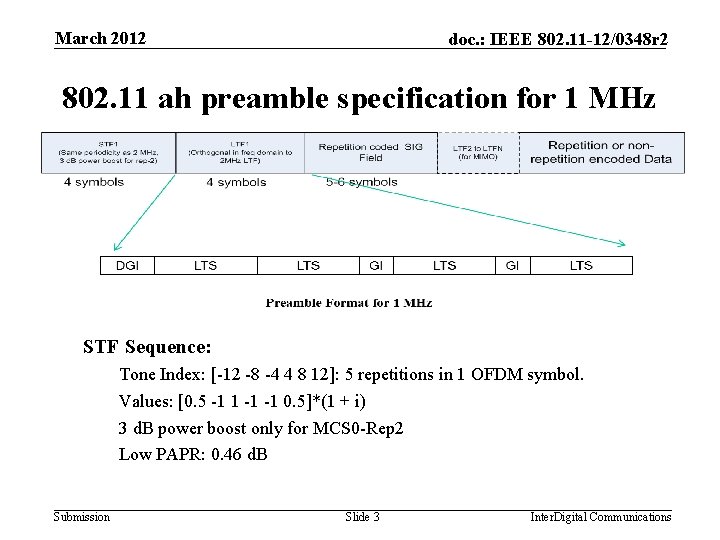 March 2012 doc. : IEEE 802. 11 -12/0348 r 2 802. 11 ah preamble