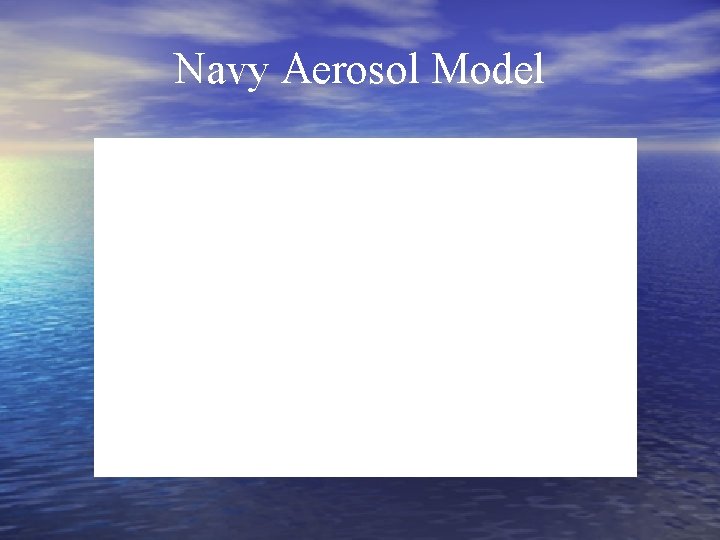 Navy Aerosol Model 