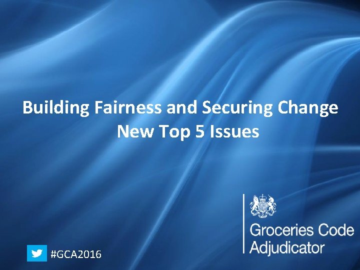 Building Fairness and Securing Change Working Together, Making Progress New Top 5 Issues Annual