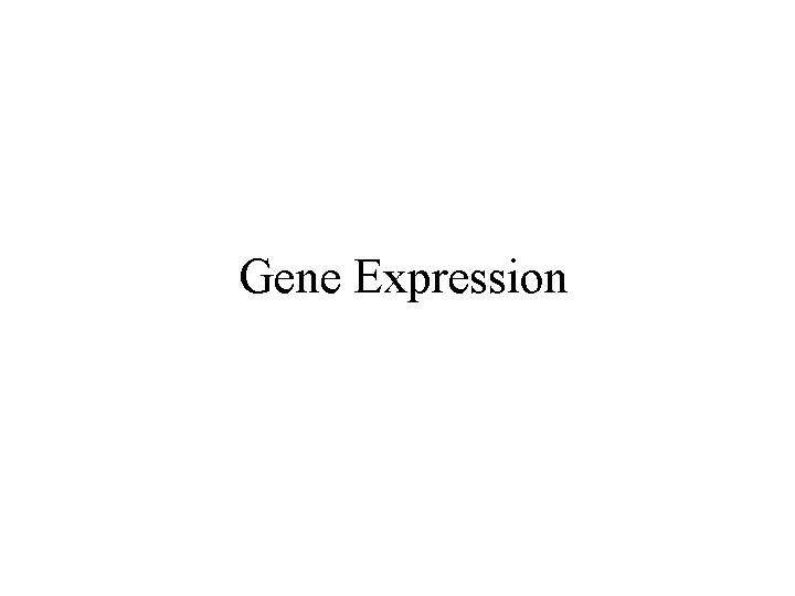 Gene Expression 