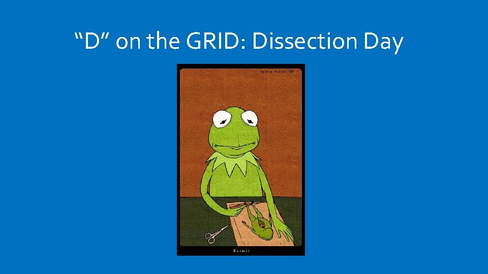 “D” on the GRID: Dissection Day 