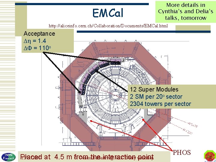 More details in Cynthia’s and Delia’s talks, tomorrow EMCal http: //aliceinfo. cern. ch/Collaboration/Documents/EMCal. html