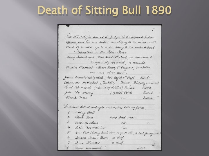 Death of Sitting Bull 1890 