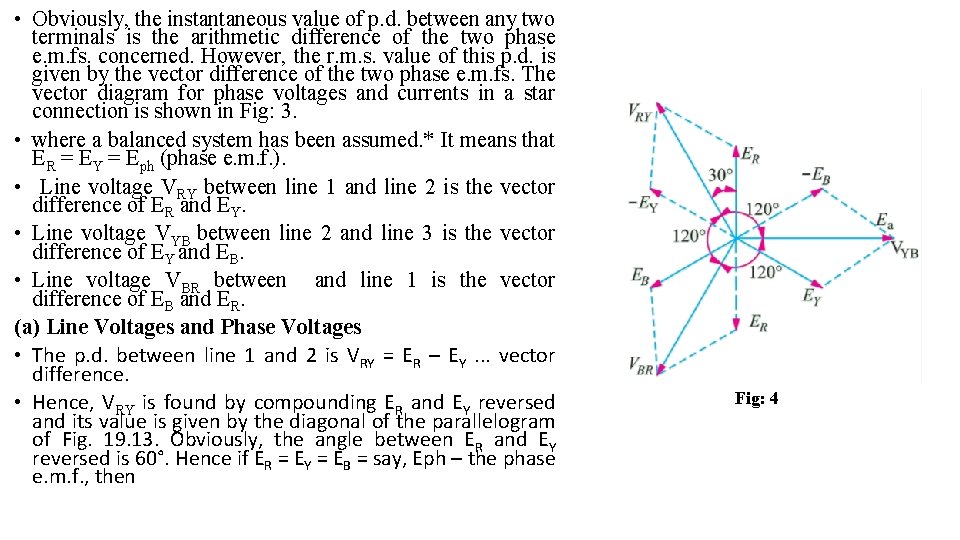  • Obviously, the instantaneous value of p. d. between any two terminals is
