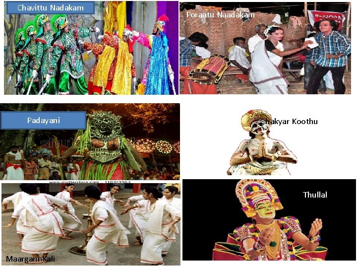 Chavittu Nadakam Padayani Poraatu Naadakam Chakyar Koothu Thullal Maargam Kali 