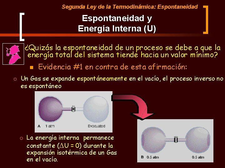 Segunda Ley de la Termodinámica: Espontaneidad y Energía Interna (U) ¿Quizás la espontaneidad de