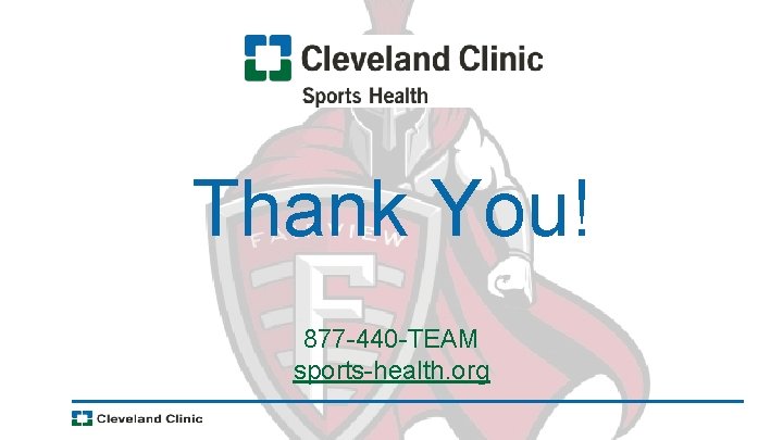 Thank You! 877 -440 -TEAM sports-health. org 