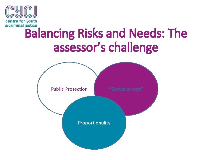Balancing Risks and Needs: The assessor’s challenge Public Protection “Best Interests” Proportionality 