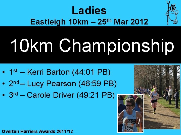 Ladies Eastleigh 10 km – 25 th Mar 2012 10 km Championship • 1