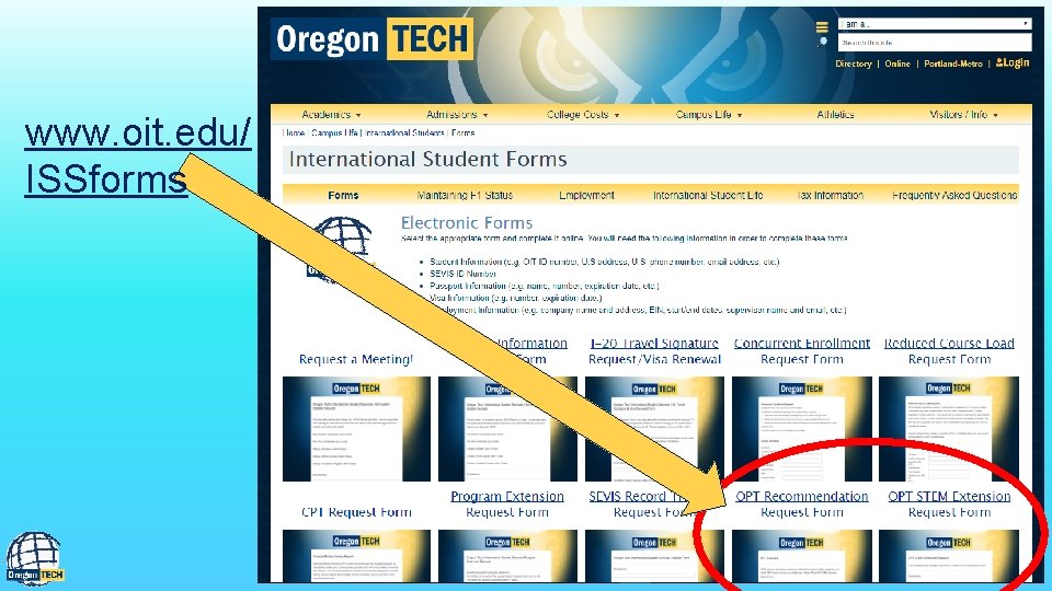 www. oit. edu/ ISSforms 