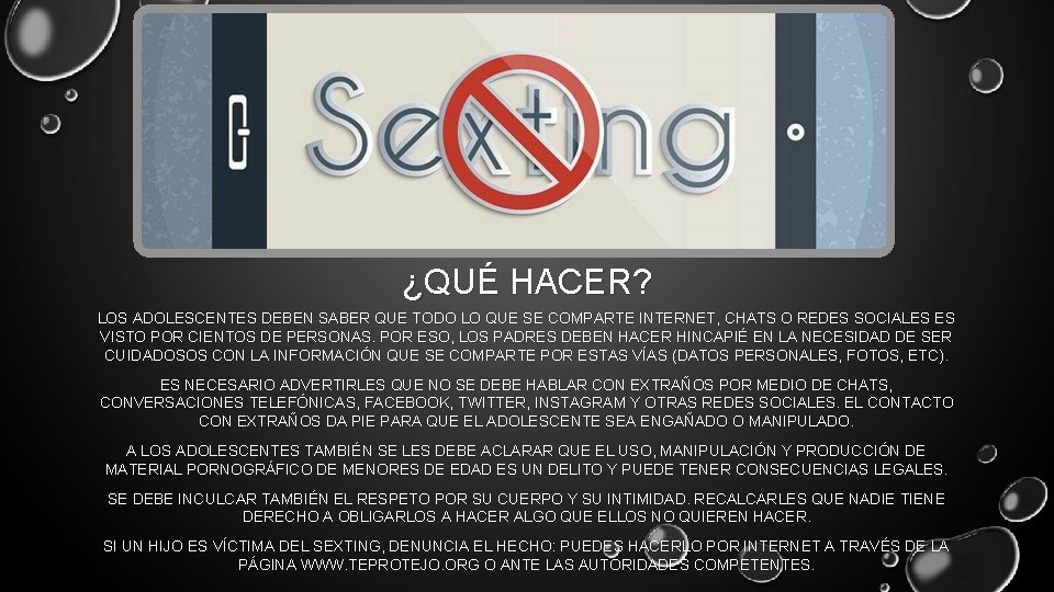 ¿QUÉ HACER? LOS ADOLESCENTES DEBEN SABER QUE TODO LO QUE SE COMPARTE INTERNET, CHATS