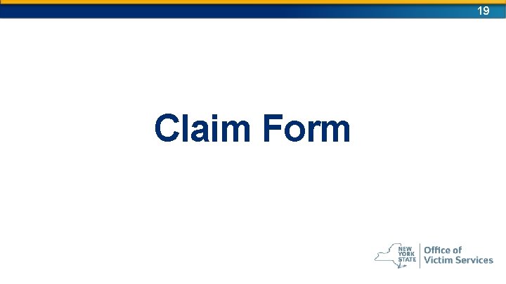 19 Claim Form 