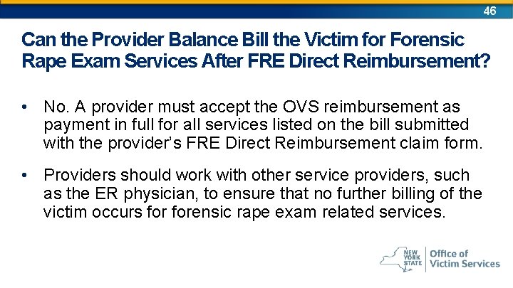 46 Can the Provider Balance Bill the Victim for Forensic Rape Exam Services After 46 Can the Provider Balance Bill the Victim for Forensic Rape Exam Services After