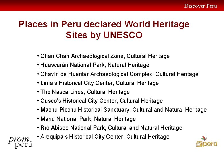 Discover Peru Places in Peru declared World Heritage Sites by UNESCO • Chan Archaeological