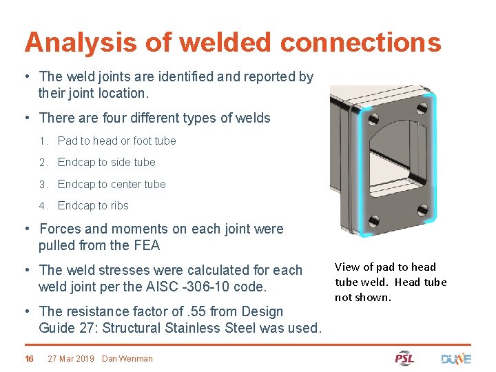 Engineering Analysis Dan Wenman DUNE PDR APA Review