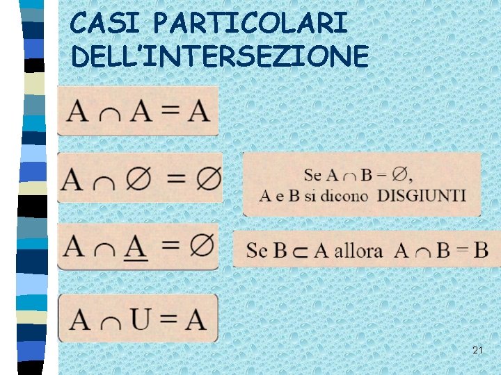 CASI PARTICOLARI DELL’INTERSEZIONE 21 