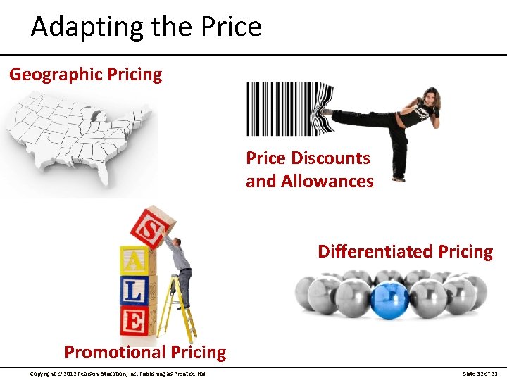 Adapting the Price Geographic Pricing Price Discounts and Allowances Differentiated Pricing Promotional Pricing Copyright