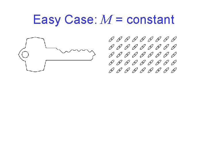 Easy Case: M = constant 