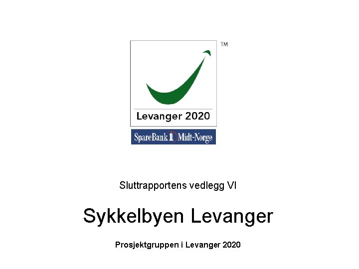 Sluttrapportens vedlegg VI Sykkelbyen Levanger Prosjektgruppen i Levanger 2020 