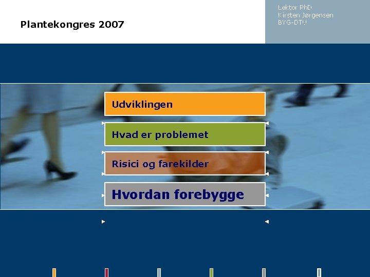 Plantekongres 2007 Udviklingen Hvad er problemet Risici og farekilder Hvordan forebygge Lektor Ph. D