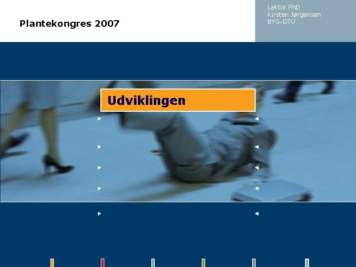 Plantekongres 2007 Udviklingen Lektor Ph. D Kirsten Jørgensen BYG-DTU 