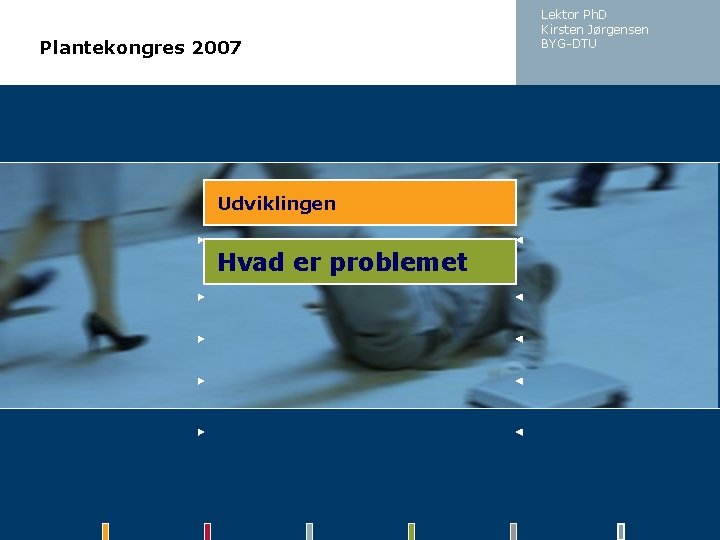 Plantekongres 2007 Udviklingen Hvad er problemet Lektor Ph. D Kirsten Jørgensen BYG-DTU 