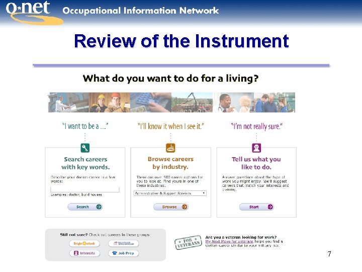 Review of the Instrument 7 