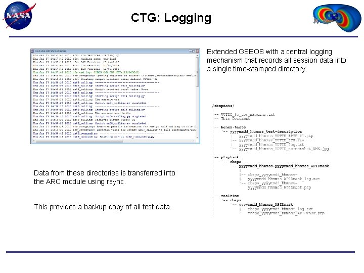 CTG: Logging Extended GSEOS with a central logging mechanism that records all session data