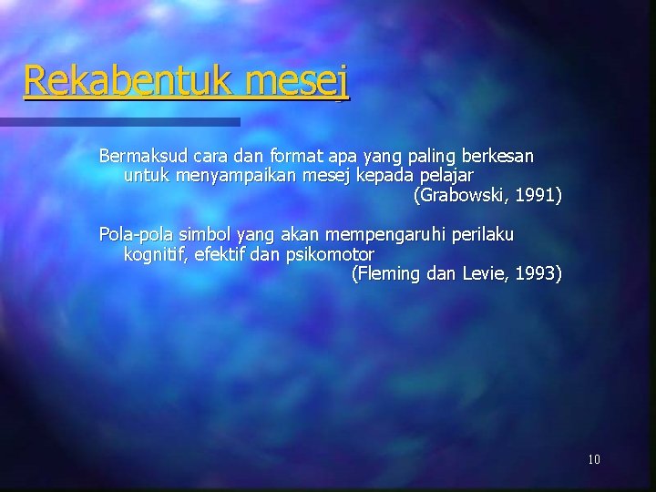 Rekabentuk mesej Bermaksud cara dan format apa yang paling berkesan untuk menyampaikan mesej kepada