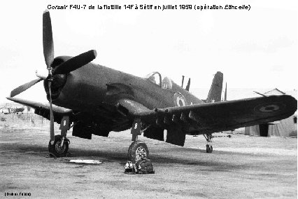 Corsair F 4 U-7 de la flottille 14 Fà Sétif en juillet 1959 (opération