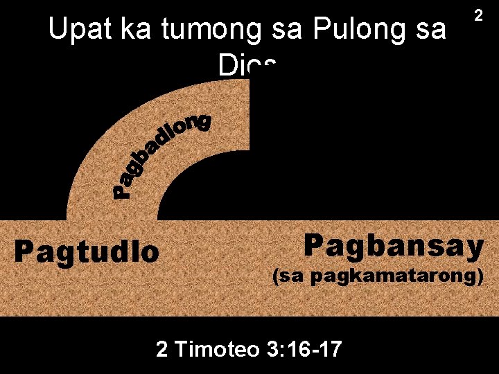 Upat ka tumong sa Pulong sa Dios Pagtudlo 2 Pagbansay (sa pagkamatarong) 2 Timoteo