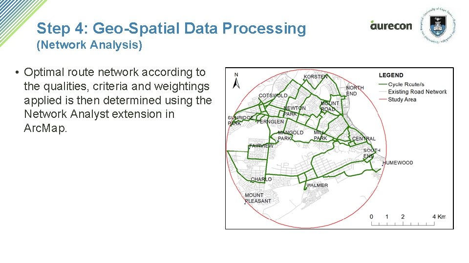Step 4: Geo-Spatial Data Processing (Network Analysis) • Optimal route network according to the Step 4: Geo-Spatial Data Processing (Network Analysis) • Optimal route network according to the