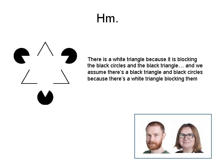 Hm. There is a white triangle because it is blocking the black circles and