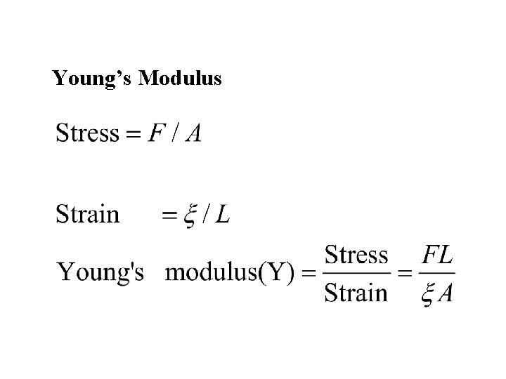 Young’s Modulus 