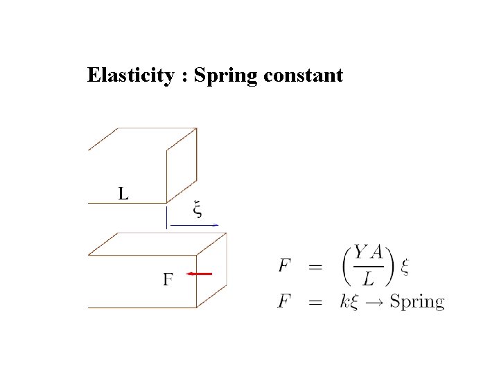 Elasticity : Spring constant 