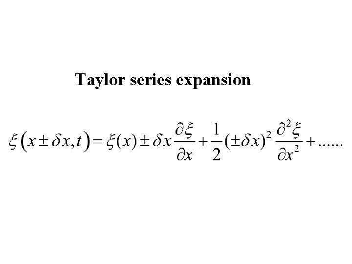 Taylor series expansion 