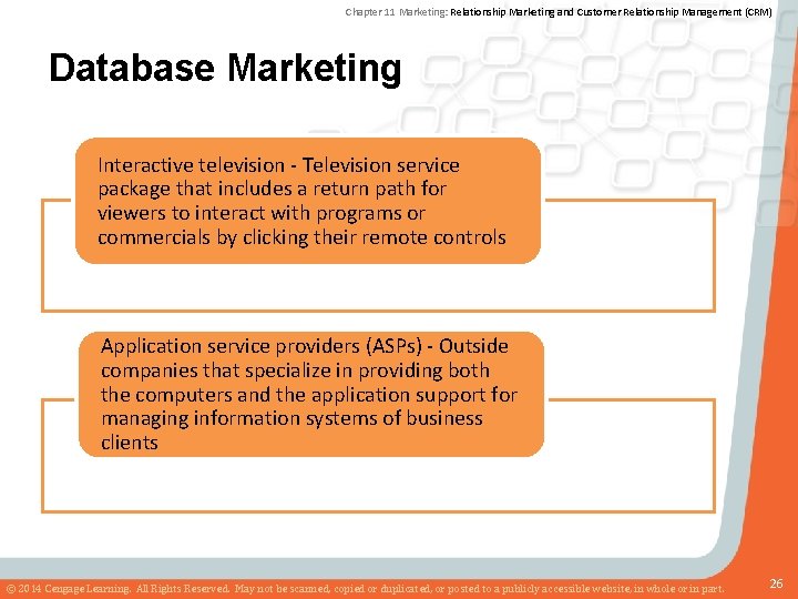 Chapter 11 Marketing: Relationship Marketing and Customer Relationship Management (CRM) Database Marketing Interactive television