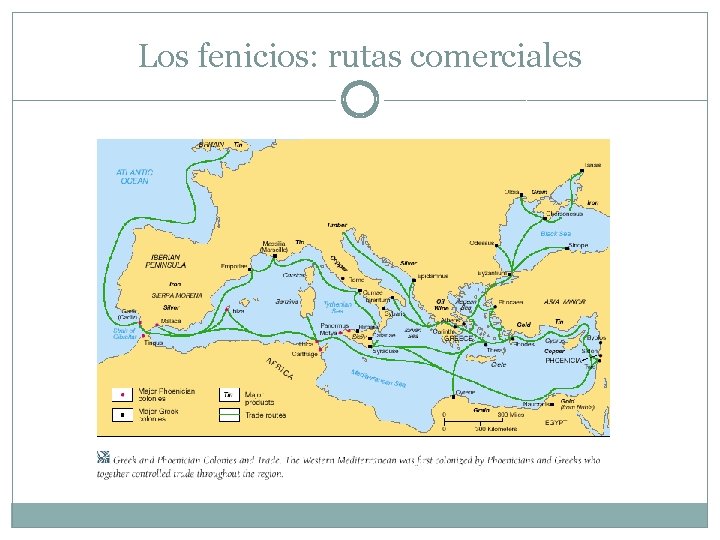 Los fenicios: rutas comerciales 