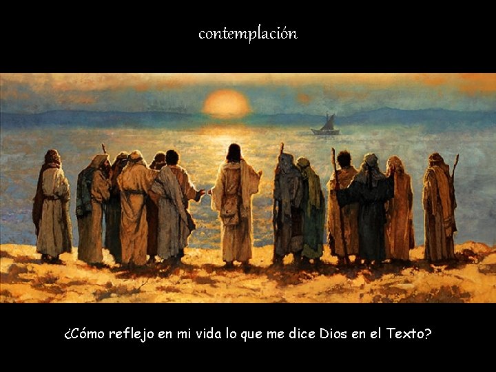 contemplación ¿Cómo reflejo en mi vida lo que me dice Dios en el Texto?