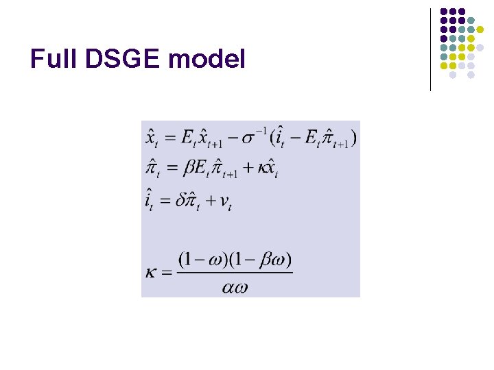 Full DSGE model 