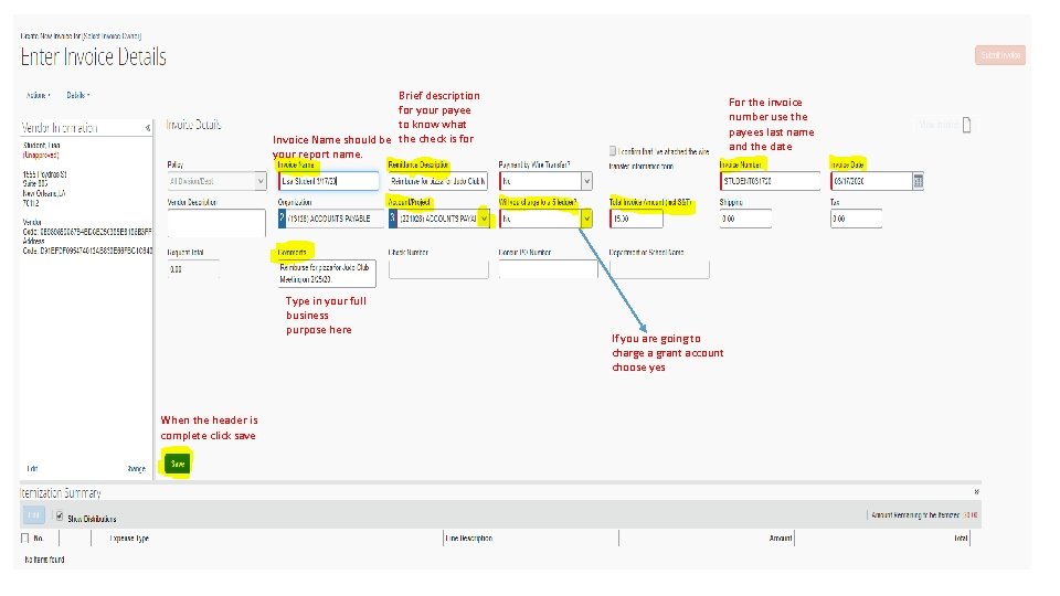 Brief description for your payee to know what Invoice Name should be the check Brief description for your payee to know what Invoice Name should be the check