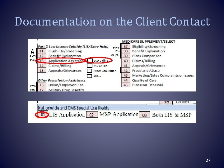 Documentation on the Client Contact 27 