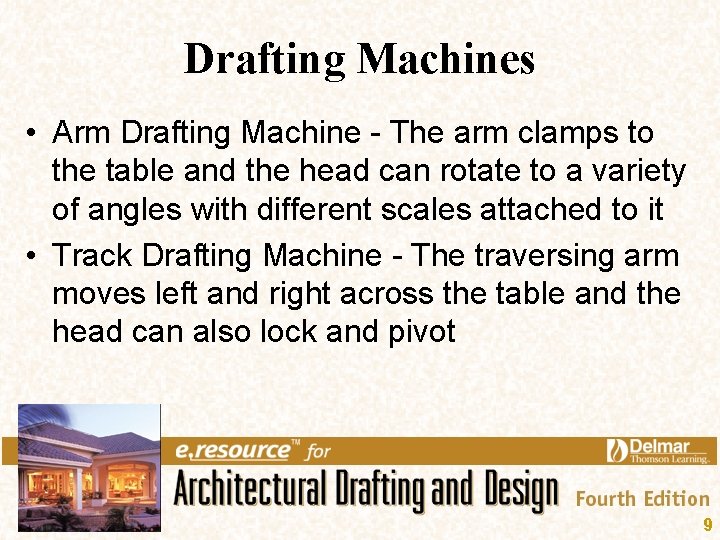 Drafting Machines • Arm Drafting Machine - The arm clamps to the table and