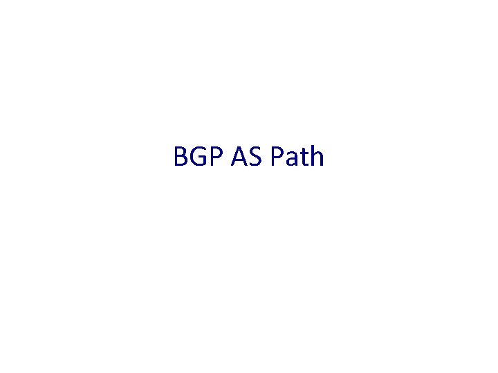 BGP AS Path 