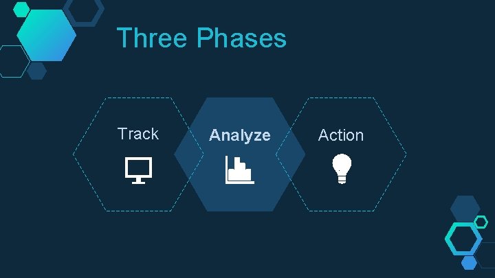 Three Phases Track Analyze Action 